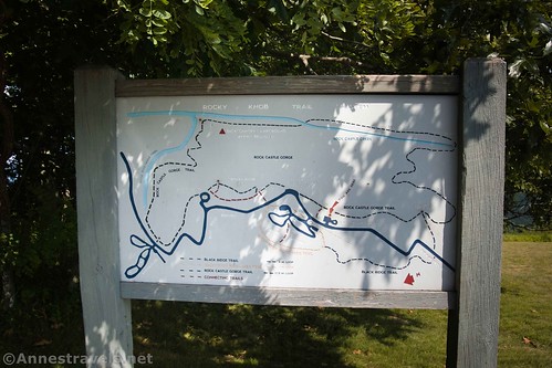Map of the Rocky Knob Overlooks and the Rock Castle Gorge Trail, Blue Ridge Parkway, Virginia