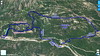 Photo 3D du secteur Pargulu - Ranedda avec la trace du parcours PR2 - Carbunari Supranu - descente Pisciaronu - PR3bis - PR6 - Carbunari Suttanu - PR2 réalisé le 25/02/2022