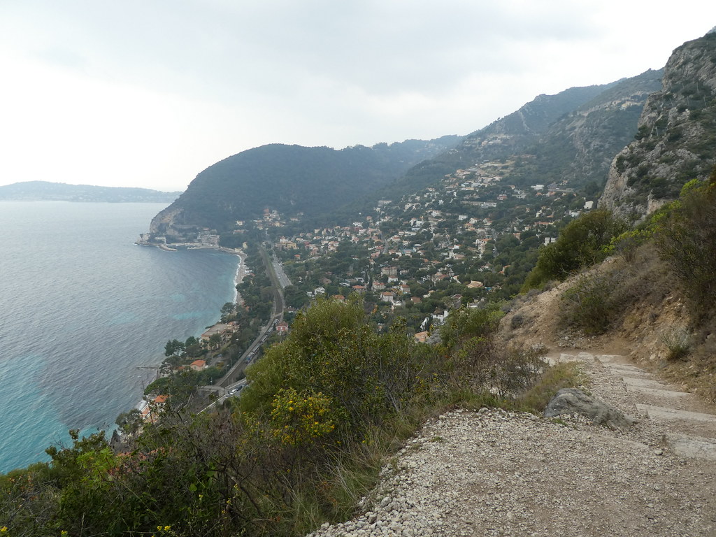 Views of the coast on the footpath down to the sea from Eze