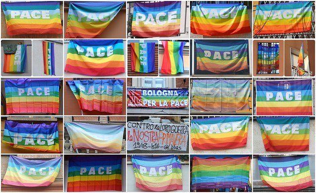 Bologna, bandiere per la Pace