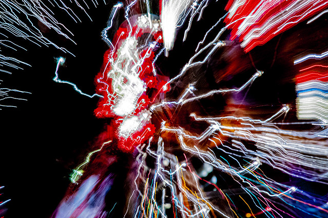 Light trail abstract