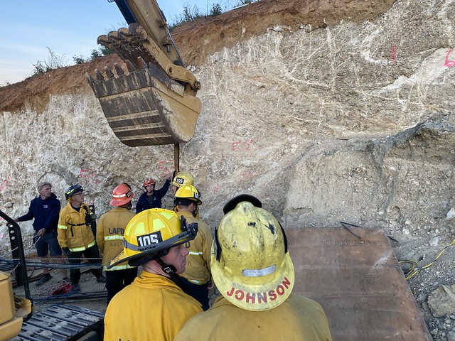 LAFD and VCFD Respond To Bell Canyon Excavation Rescue