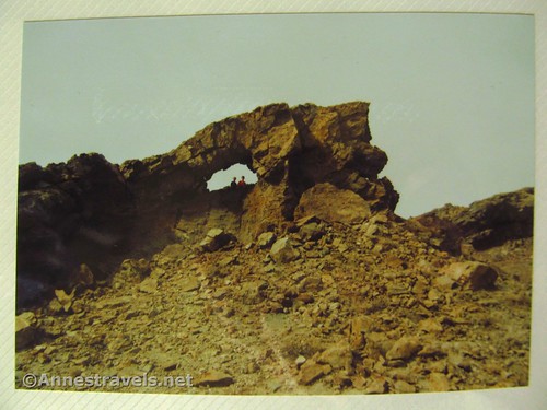 A 33mm photograph of the arch near Kane Spring, Death Valley National Park, California