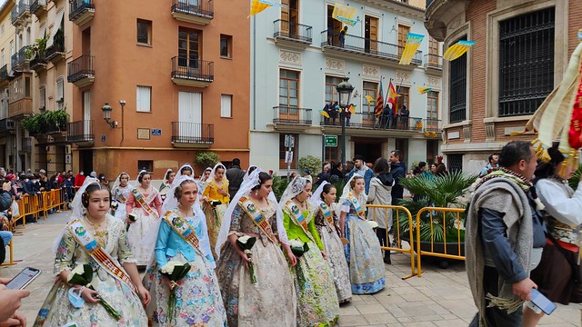La Ofrenda Procession - Las Fallas - 18 March 2022 - Valencia, Spain