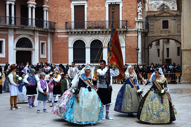 La Ofrenda Procession - Las Fallas - 18 March 2022 - Valencia, Spain