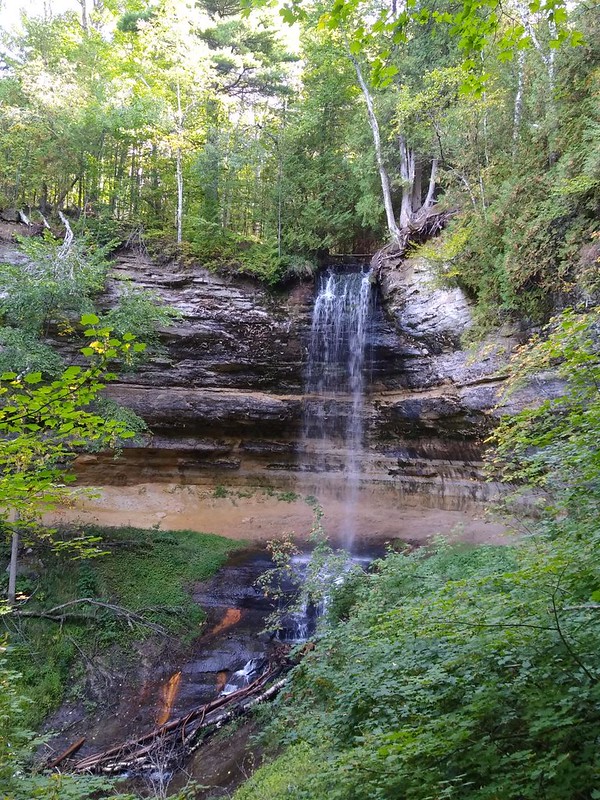We climbed to the higher overlook and got a better view of Munising Falls