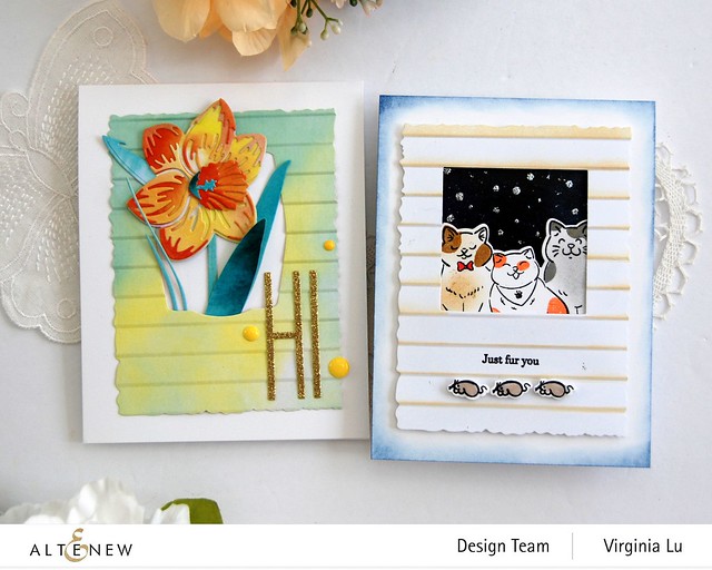 03312022-Window Slats 3D Embossing Folder-Nesting Frames Die-CAF Daffodil-Mix & Match Die-Mighty Alphabet Die -Gel Plate Paper Pad-Diamond Glitter Cardstock-Cat Life Stamp & Die Bundle