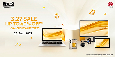 Check out the discounts for Huawei products on the 3.27 Lazada 10th Anniversary promotions.