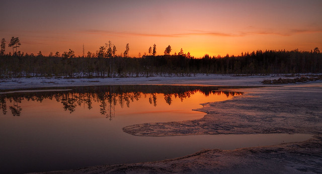 Värmland - Solnedgång vid floden