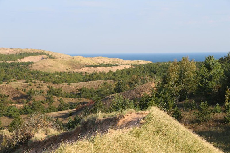 View of the Grand Sable Dunes from the side trail near Highway H-58 at Pictured Rocks National Lakeshore