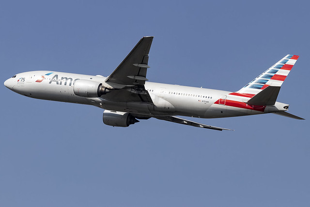 N751AN American Airlines 75 Years Special Livery B777-200 London Heathrow