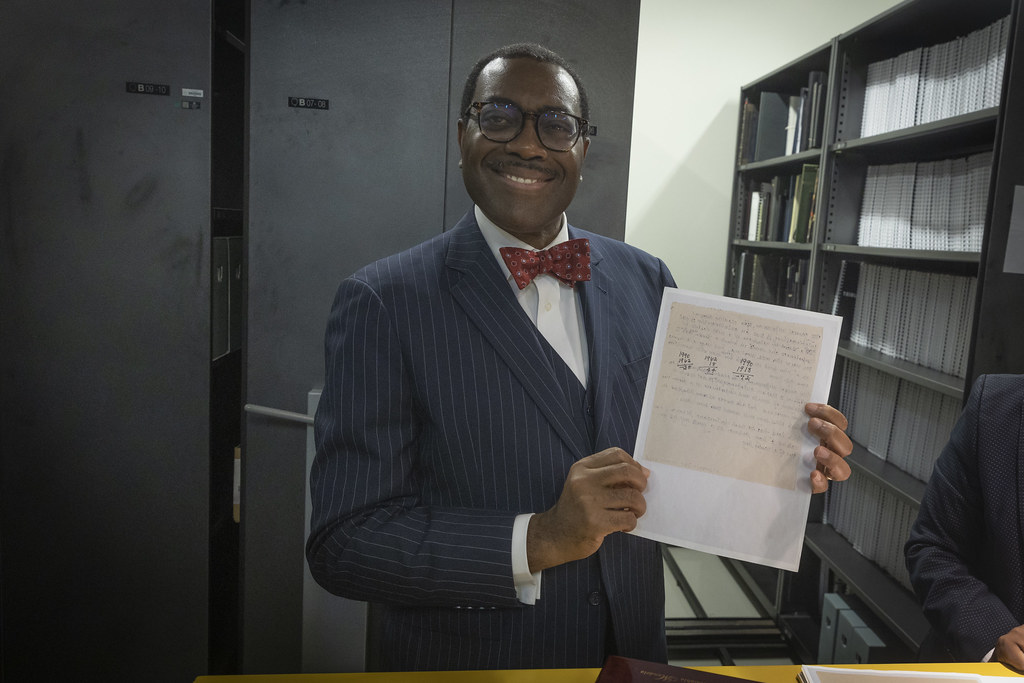 Dr. Adesina during the visit
