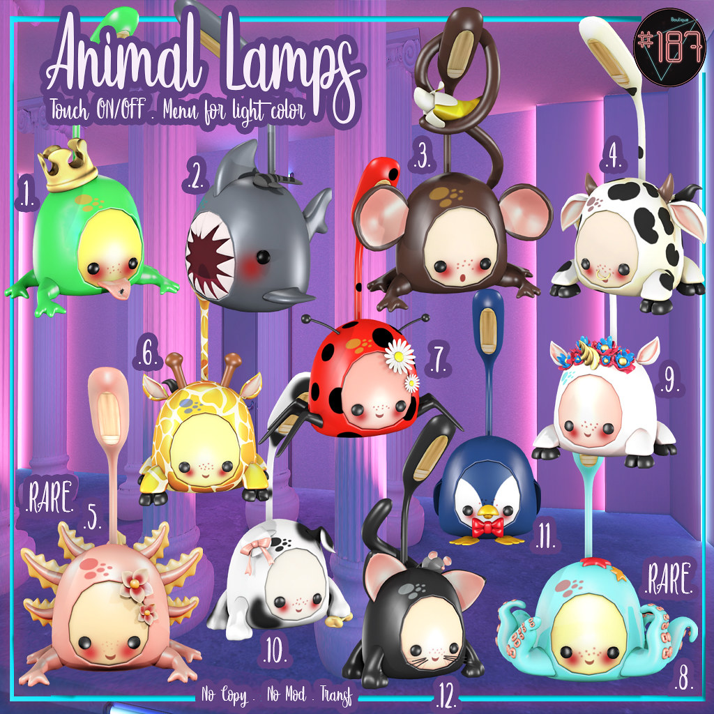 #187# Animal Lamps