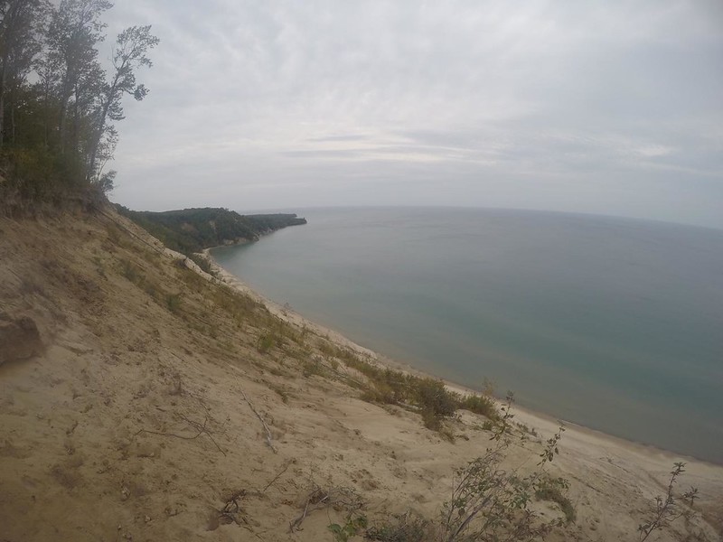 Looking west toward Au Sable Point from the top of the Log Slide in Pictured Rocks National Lakeshore