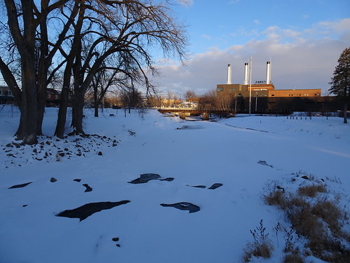 Winter Sunset Owatonna Power Plant by DHLake, owatonna morehousepark winter straightriver