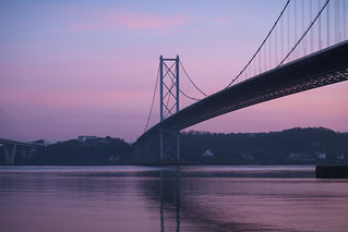 Forth Road Bridge at dawn