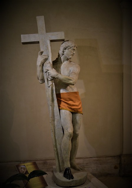 Il Calco del Cristo Risorto di Michelangelo pudicamente coperto al Domine Quo Vadis
