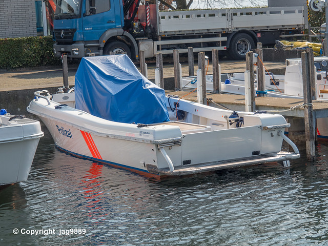Waterprotection Policeboat on Lake Zurich, Zurich-Seefeld, Canton of Zurich, Switzerland