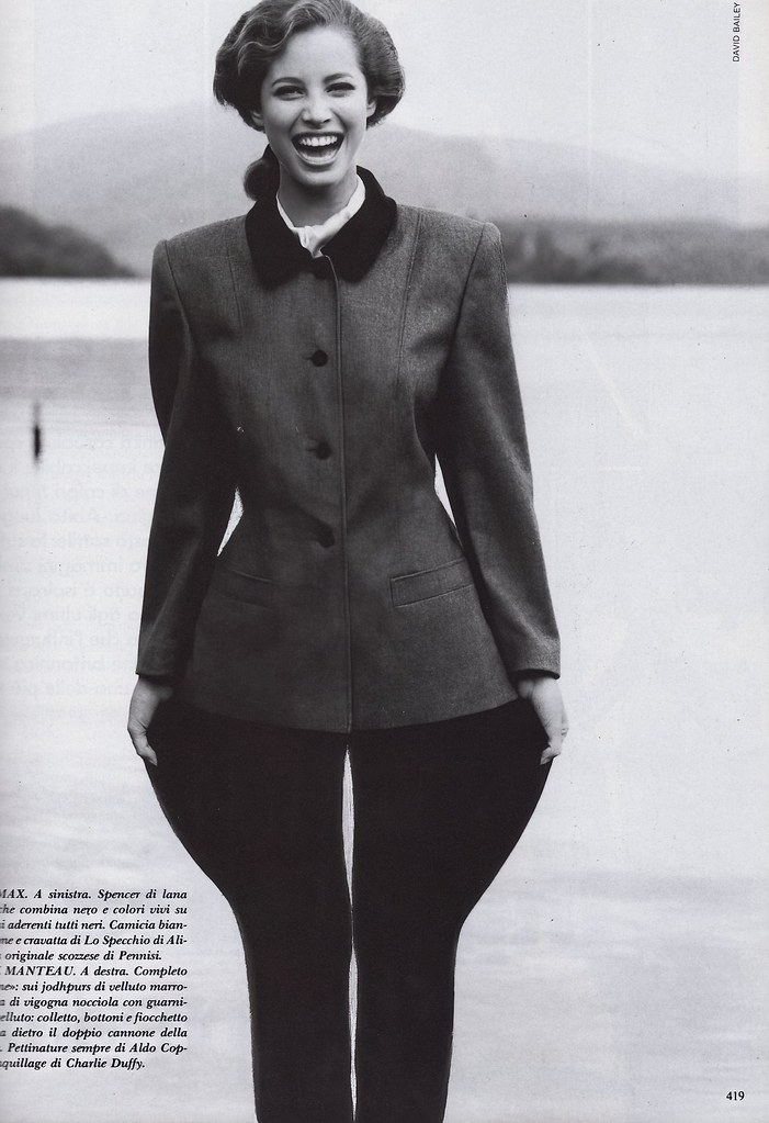 Vogue Italia editorial shot by David Bailey 1987