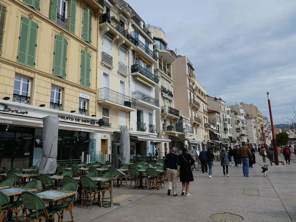 Pavement cafes in Cannes