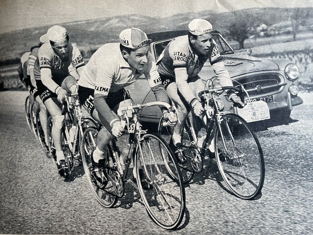 Tom Simpson, Joseph Plankaert and Rolf Wolfshohl (L to R)