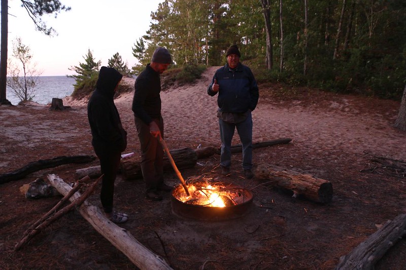 The fire ring at the Beaver Creek Campground was near the lake and the northeast breeze