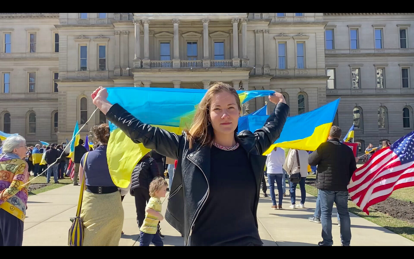 Michigan State Capitol Holds Rally for Ukraine 