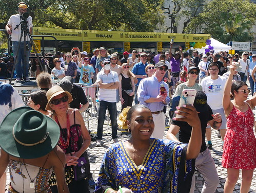 Happy audience members at Congo Square Rhythms Festival - March 25, 2022. Photo by Louis Crispino.