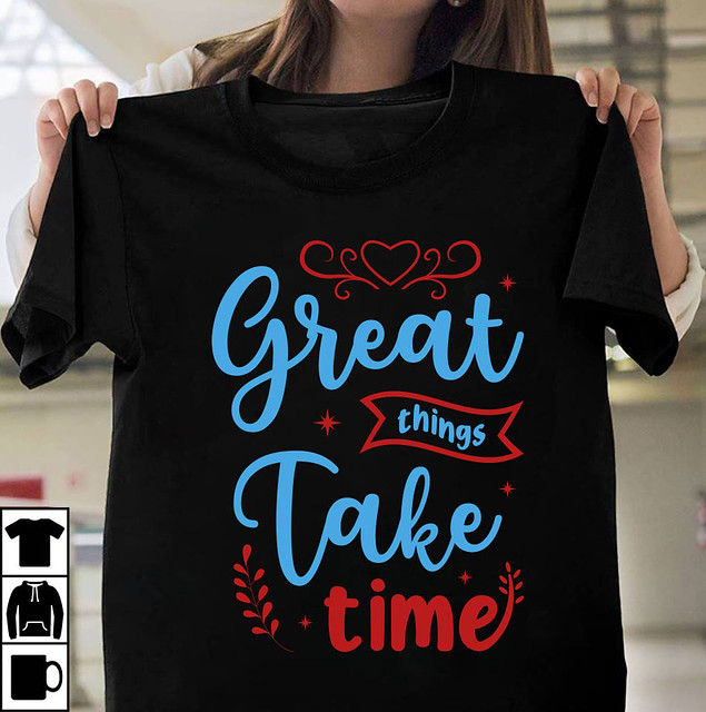 It's a very nice and cool t-shirt design Great thing take time.