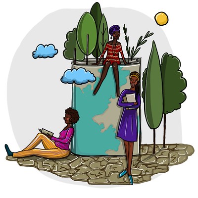 Online Executive Training "Young Women Leaders on Climate Adaptation" - SDG Micro-Project Illustrations