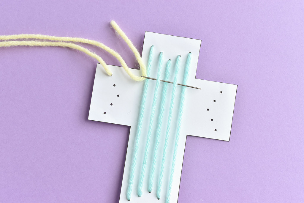 Woven Cross Stitching Card