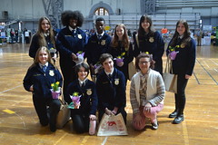 Rep. Cindy Harrison celebrated the return to an in-person event and joined hundreds of Connecticut agriculture students, FFA members, farmers and friends for the annual Connecticut Agriculture Day on Friday, March 25, 2022, at the State Armory in Hartford.

Rep. Harrison was able to spend time with students from Woodbury's FFA chapter at Nonnewaug High, and talked with Ed Belinsky, Director of the agri-science program, and also Bill Davenport and Shuresh Ghimire from UConn's College of Agriculture and Natural Resources.

Traditionally, the Department of Agriculture event has been held inside the Capitol building but Covid-19 restrictions in recent years caused the event to be postponed, and then moved into the much larger facility next door.  This year, Connecticut Agriculture Day was scheduled to coincide with National Agriculture Week, to recognize and celebrate the contribution of agriculture in the everyday lives of Connecticut residents.