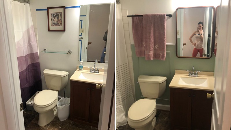 Bathroom before and after 1
