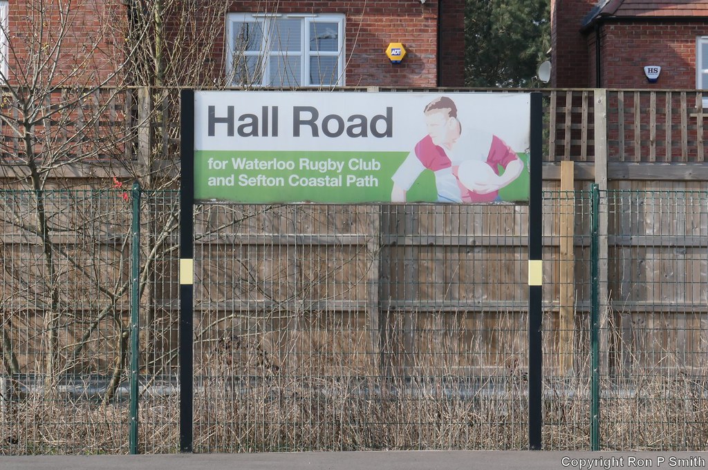 Hall Road [220323p131] | Hall Road station platform sign. | Flickr