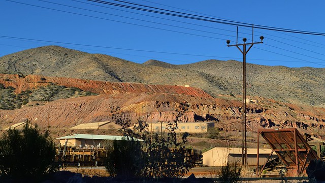 Copper mine tailings panorama, Bisbee, Arizona.