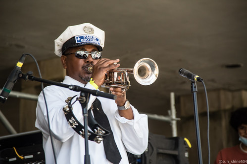 Paulin Brothers Brass Band at Treme Creole Gumbo Festival - March 26, 2022. Photo by Katherine Johnson.