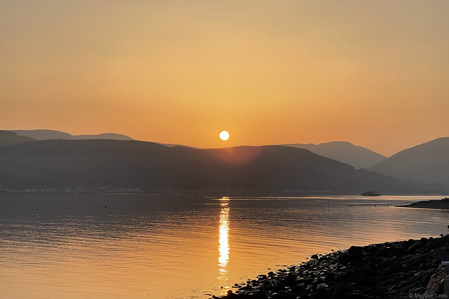 Sunset: the Holy Loch, Argyll & Bute, Scotland.