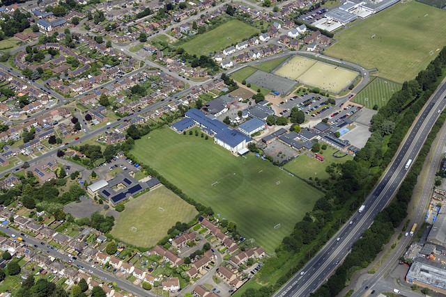 Peterborough aerial image - St John Fisher Catholic High School