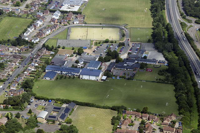 Peterborough aerial image - St John Fisher Catholic High School