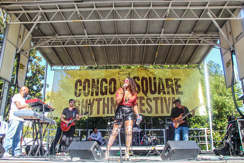 Erica Falls at Congo Square Rhythms Fest 2022. Photo by Katherine Johnson.