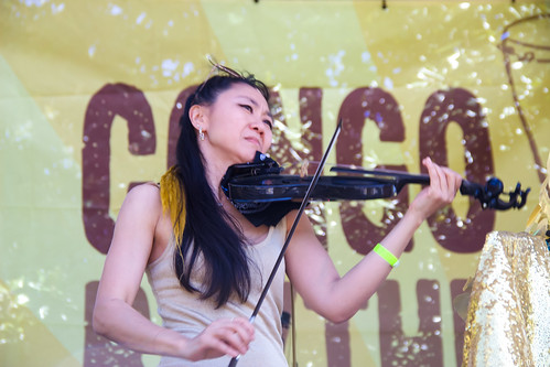 Tanya Huang performs with Casmé at Congo Square Rhythms Fest 2022. Photo by Katherine Johnson.