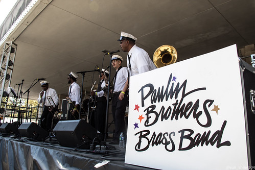 Paulin Brothers Brass Band at Treme Creole Gumbo Festival - March 26, 2022. Photo by Katherine Johnson.