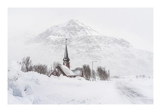 Snowy Flakstad Church