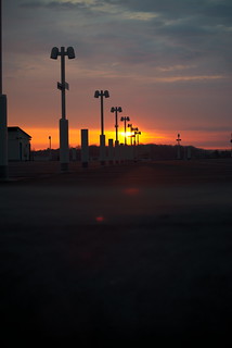 sunrise at the airport