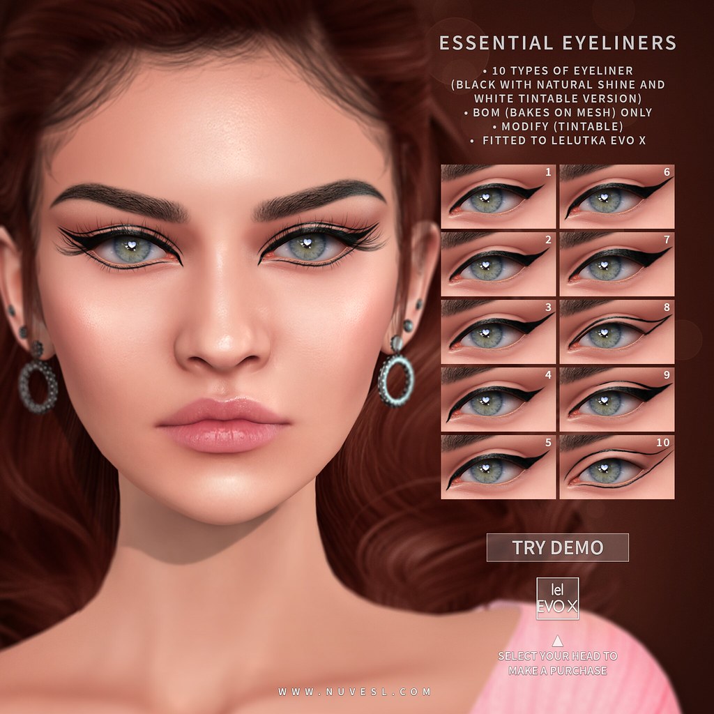 Essential eyeliners - Lelutka Evo X