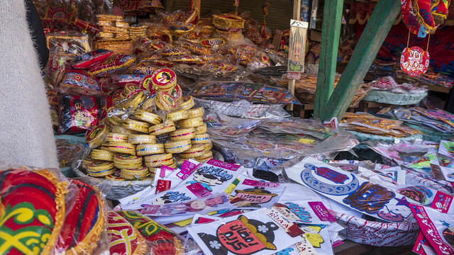 Bakkar drums at Ramadan makeshift market in Cairo's Sayeda El-Zeinab