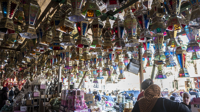 Ramadan makeshift market in Cairo's Sayeda El-Zeinab