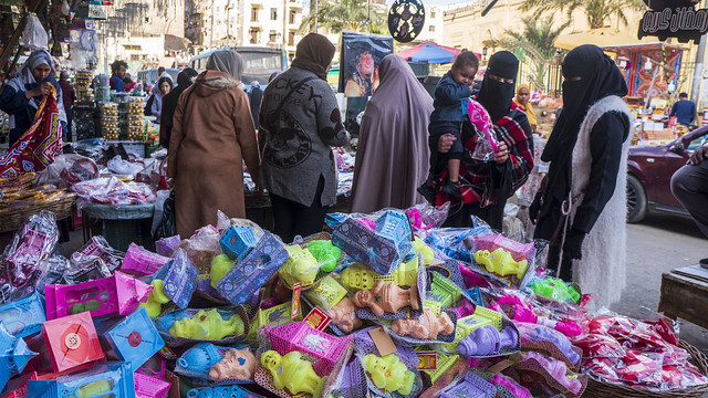Plastic Ramadan lanterns at El-Sayeda Zeinab Ramadan Market