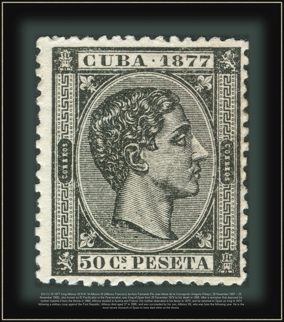 ES-CU 19 1877 King Alfonso XII 9141 M Alfonso XII