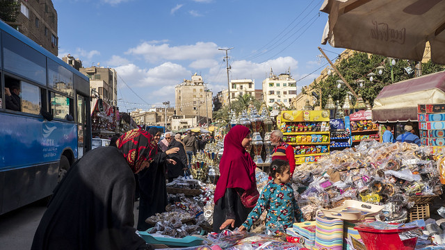 At Ramadan makeshift market in Egypt's Cairo